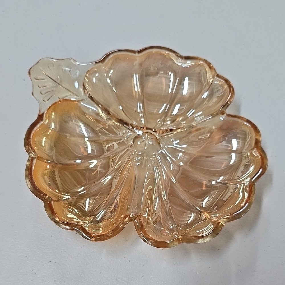 Jeanette Carnival Glass Candy Dish
